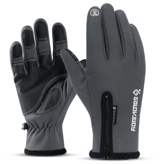 Motorcycle Gloves Moto Gloves Winter Thermal Fleece Lined Winter Water Resistant Touch Screen Non - slip Motorbike Riding Gloves - Vintmint Classic