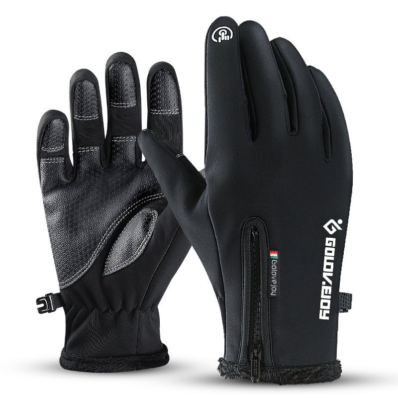 Motorcycle Gloves Moto Gloves Winter Thermal Fleece Lined Winter Water Resistant Touch Screen Non - slip Motorbike Riding Gloves - Vintmint Classic