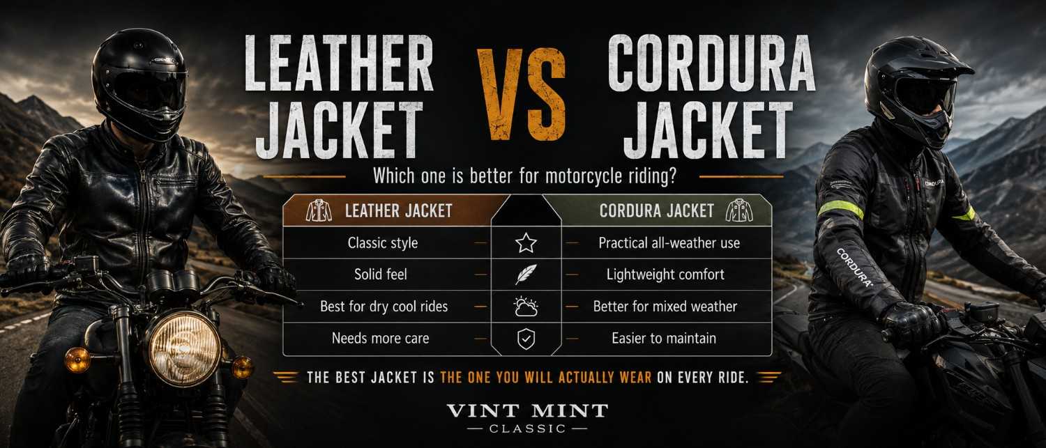 Leather Jacket vs Cordura Jacket for Motorcycle Riding