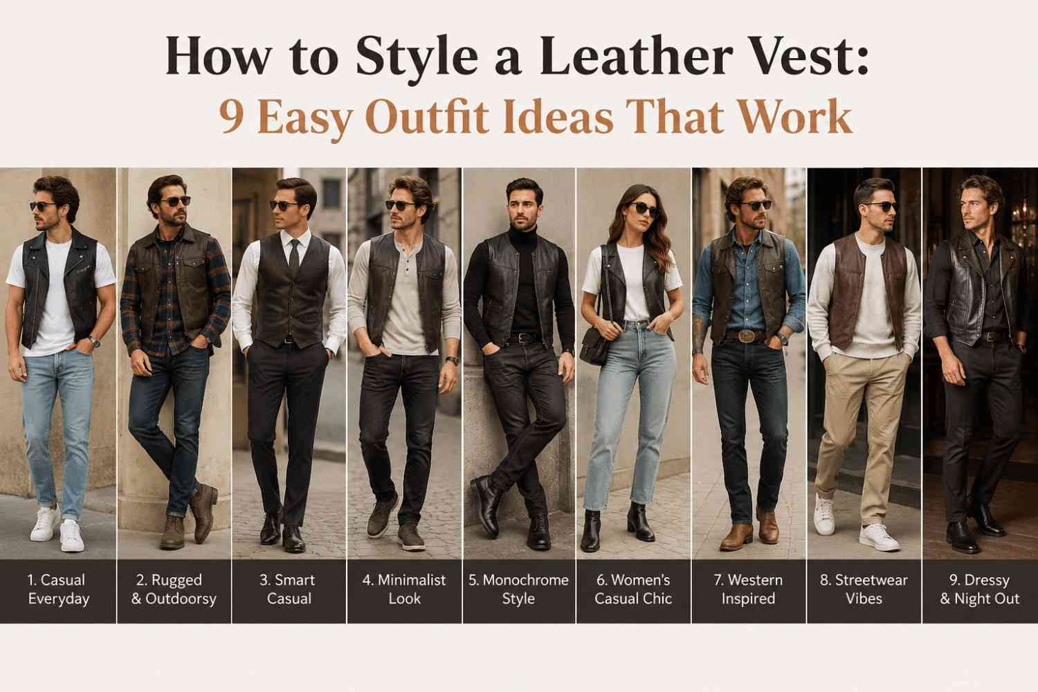 How to Style a Leather Vest: 9 Easy Outfit Ideas That Work