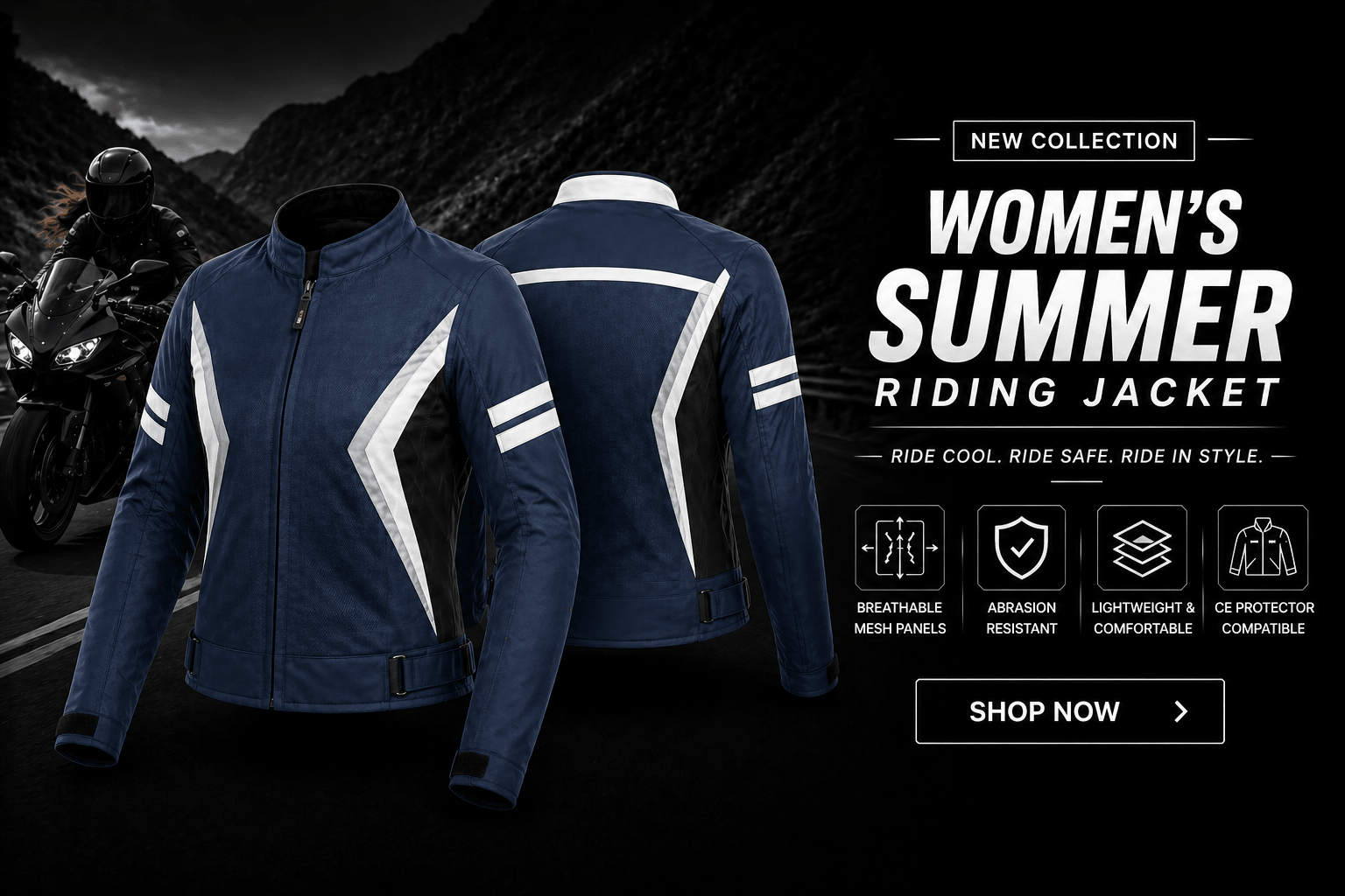 Womens Summer Mesh Motorcycle Jackets