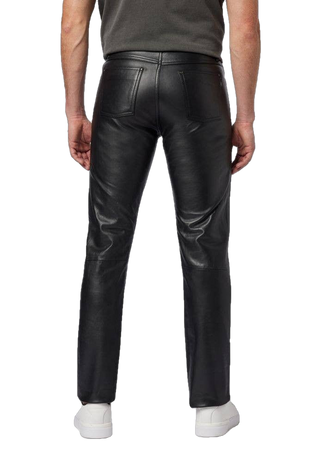 Premium Men’s Genuine Sheep Leather Pant – Modern Fit Black Edition