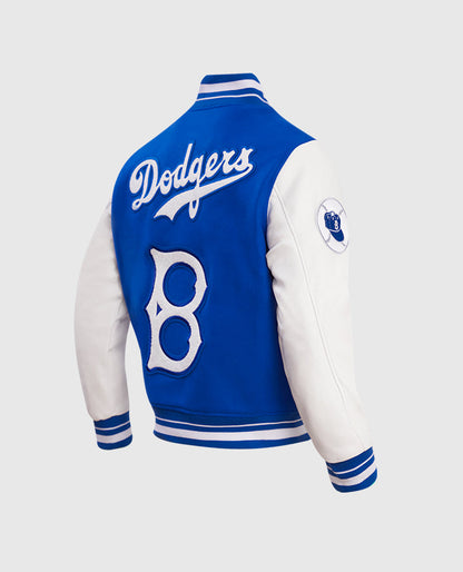 Men’s Blue Genuine Leather Varsity Jacket – Letterman Baseball Style