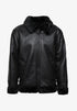 women black leather jacket with inline fur
