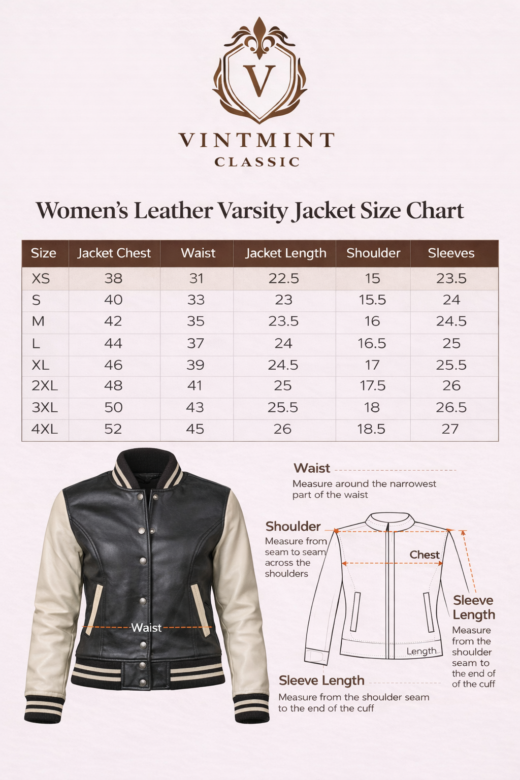 White With Brown Leather Sleeves Varsity For Women’s