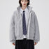 Mens Thick Solid - Color Wool Jacket Short Padded Coat - Vintmint Classic