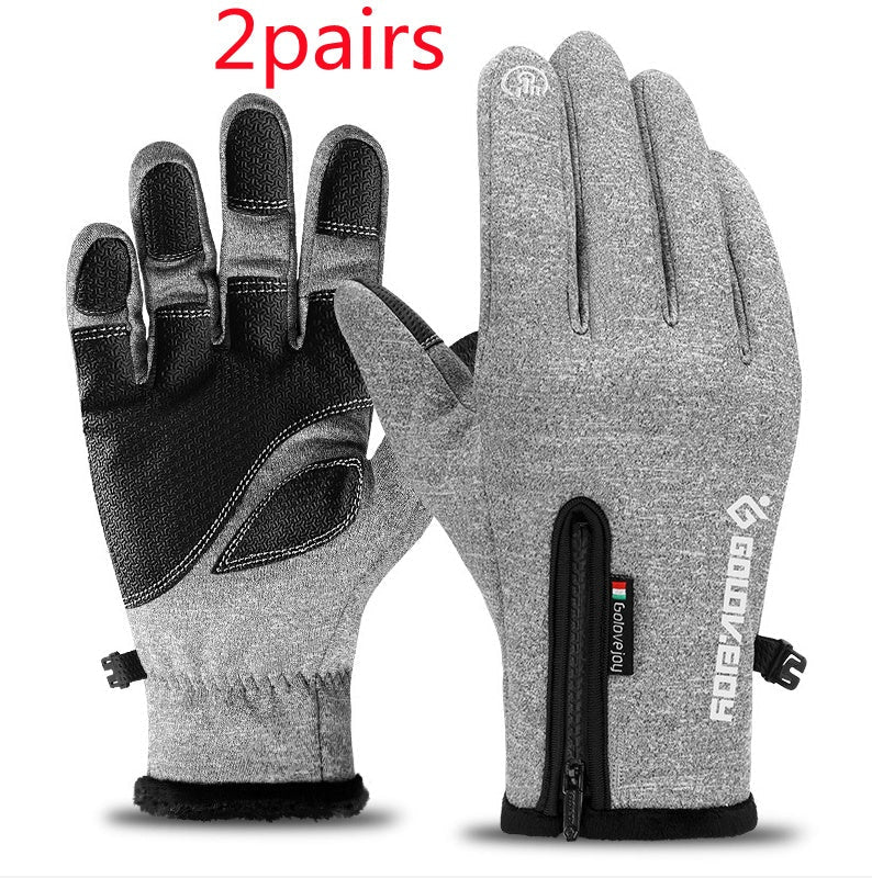Motorcycle Gloves Moto Gloves Winter Thermal Fleece Lined Winter Water Resistant Touch Screen Non - slip Motorbike Riding Gloves - Vintmint Classic