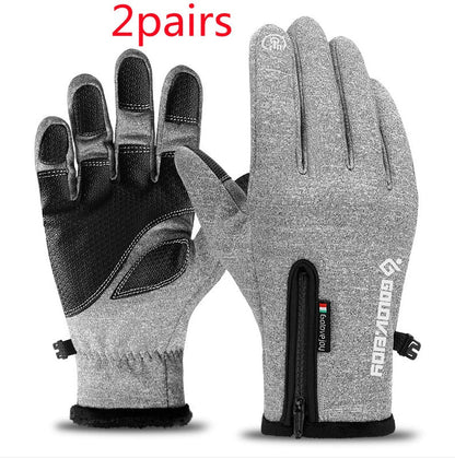 Motorcycle Gloves Moto Gloves Winter Thermal Fleece Lined Winter Water Resistant Touch Screen Non - slip Motorbike Riding Gloves - Vintmint Classic