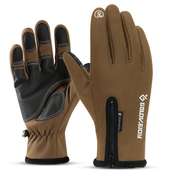 Motorcycle Gloves Moto Gloves Winter Thermal Fleece Lined Winter Water Resistant Touch Screen Non - slip Motorbike Riding Gloves - Vintmint Classic