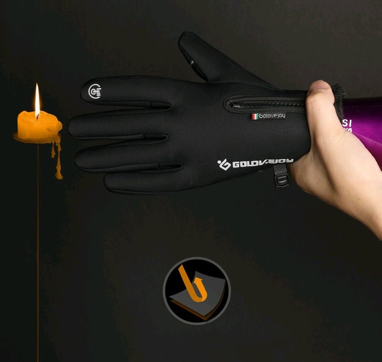 Motorcycle Gloves Moto Gloves Winter Thermal Fleece Lined Winter Water Resistant Touch Screen Non - slip Motorbike Riding Gloves - Vintmint Classic