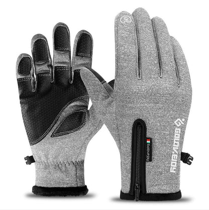 Motorcycle Gloves Moto Gloves Winter Thermal Fleece Lined Winter Water Resistant Touch Screen Non - slip Motorbike Riding Gloves - Vintmint Classic
