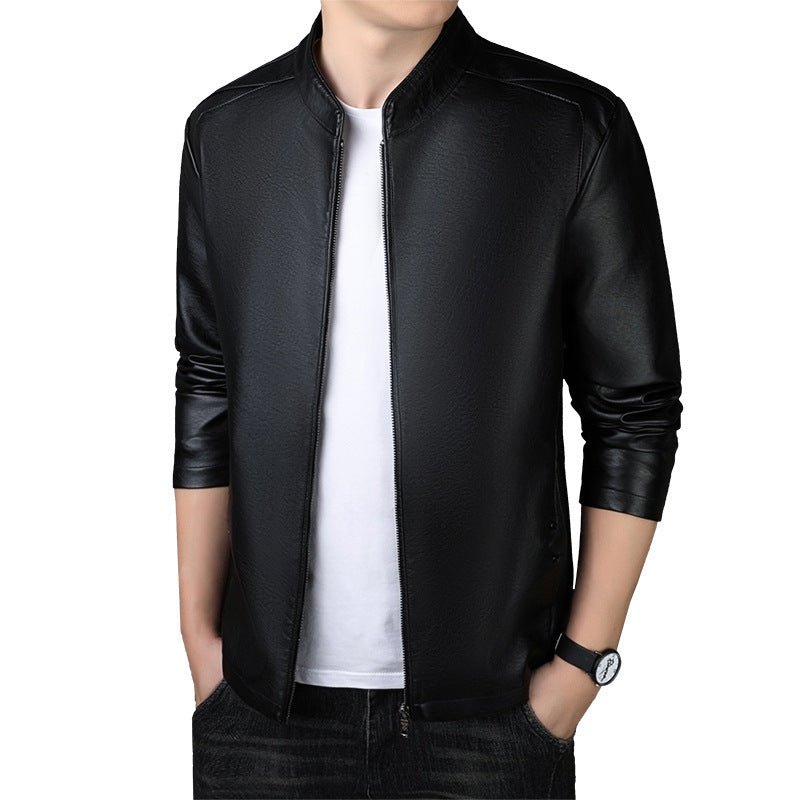 PU Leather Coat Men&