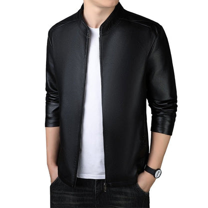 PU Leather Coat Men&