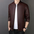 PU Leather Coat Men&