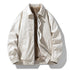 Winter Retro Minimalist Casual Lapel Fashionable Fleece - Lined Leather Jacket - Vintmint Classic